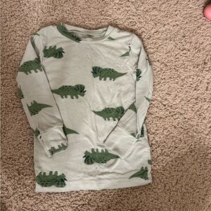 Carter's Green Dinosaur PJ set
